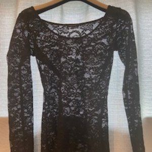 Aritzia Sheer Black Top